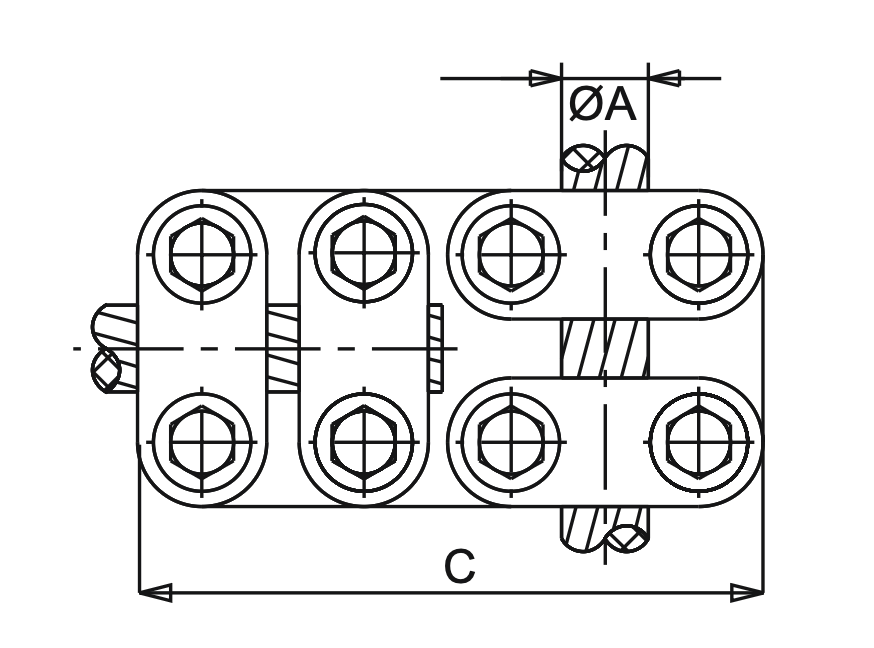 T Connector for Conductor Specifications drawing
