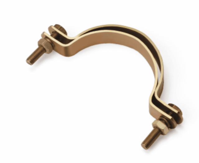 Clamp for Brass Wiping Cable Gland — C Clamps in Two Halves for Fitting of Brass Wiping Gland