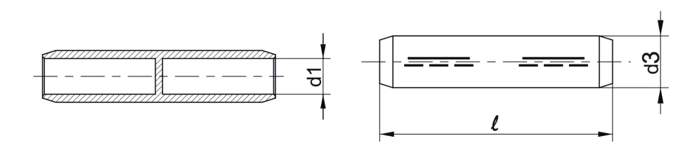 Compression Connector with Chamfered Edges for MV Application & Compression Full Tension Connector MV Standard drawing