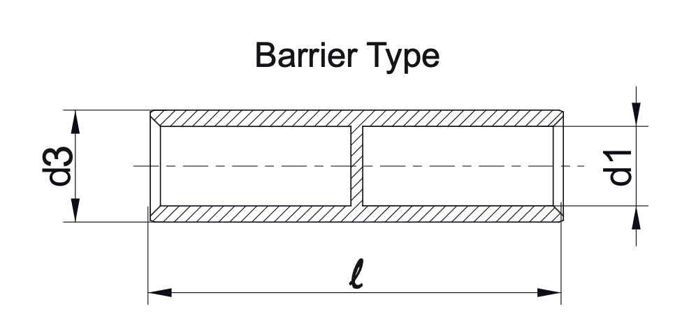 Compression Connector to DIN 46267, Part 1 Type 2 drawing