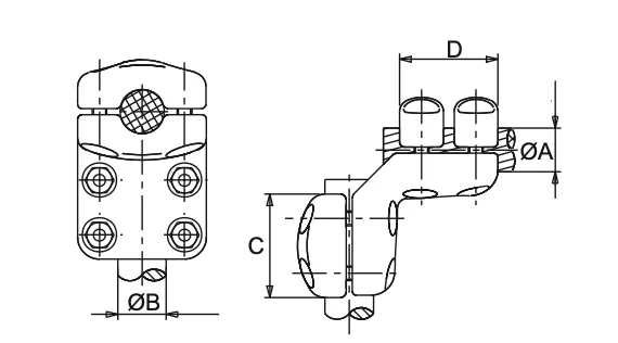 L Connector Stud to Al Conductor