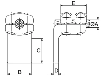 L Connector Stud to Flatbar