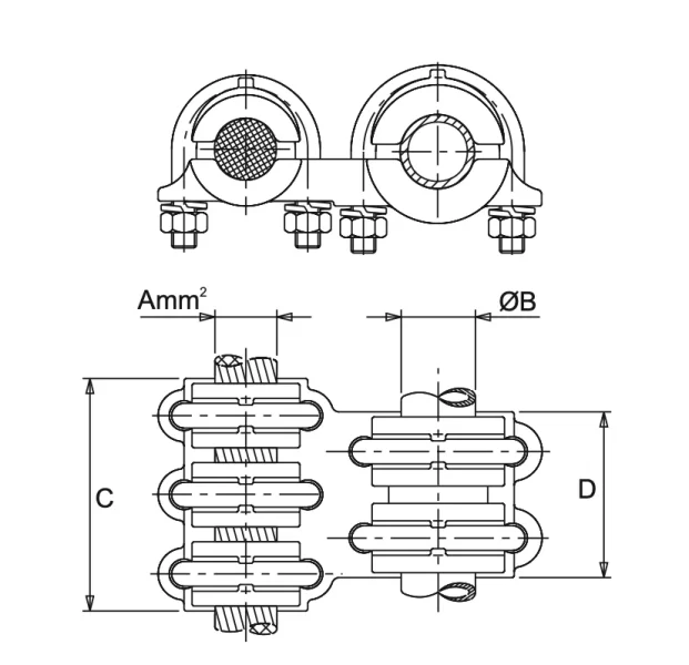 Parallel Connector for Al Tube and Al Conductor