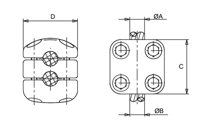 Parallel Groove Clamp for Parallel and Cross Conductor