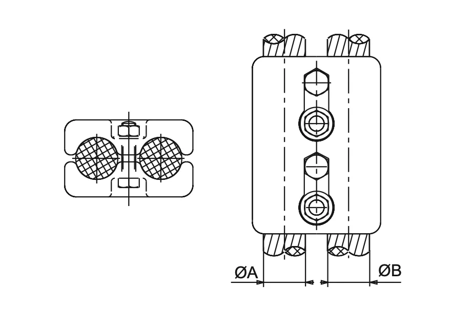 Parallel Groove Clamp Type 3 (Heavy Duty) drawing