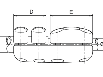 Straight Connector Al Tube to Al Stud