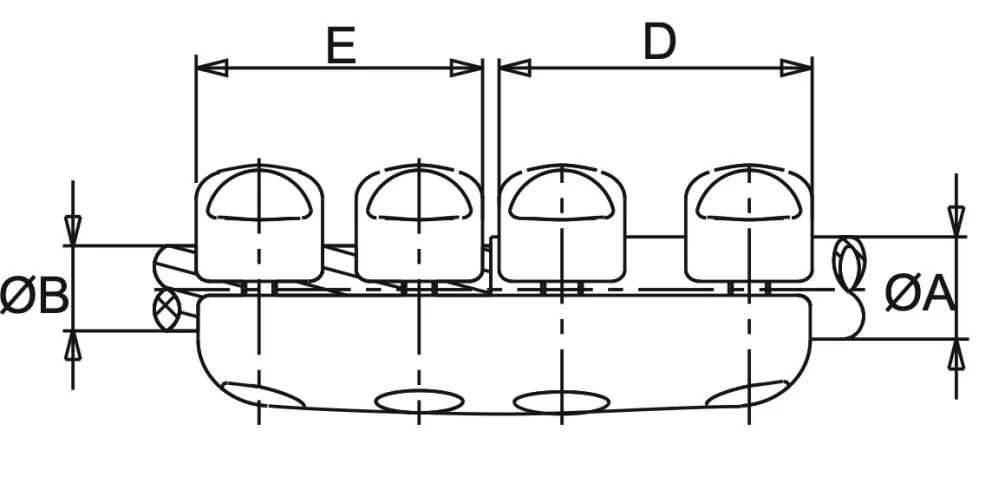 Straight Connector Al Tube to Al Conductor Specifications drawing