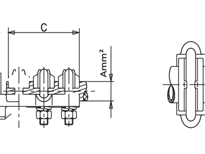 Straight Connector or Al Tube to Al Conductor