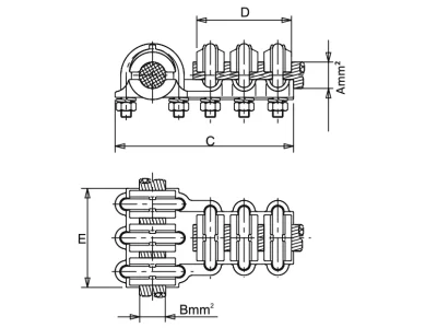 T Connector through Al Tube & Tap Al Conductor