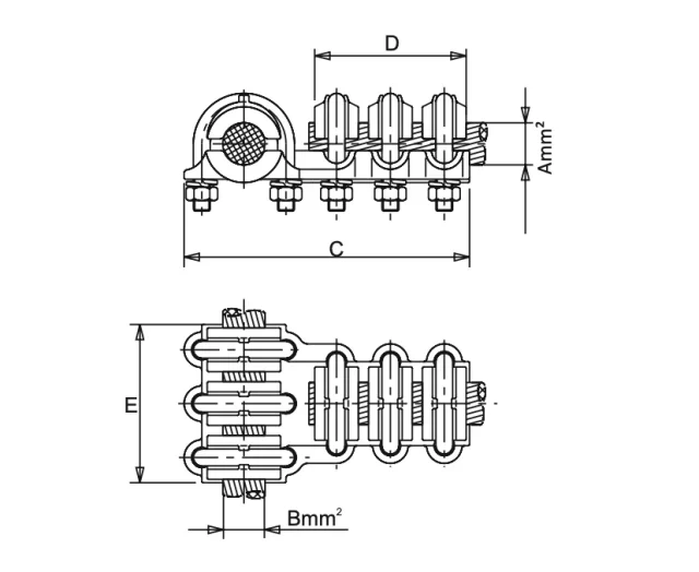 T Connector for Al Conductor